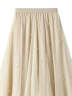 Women Midi Skirt Ruffled Patchwork - Asymmetric Women Skirt