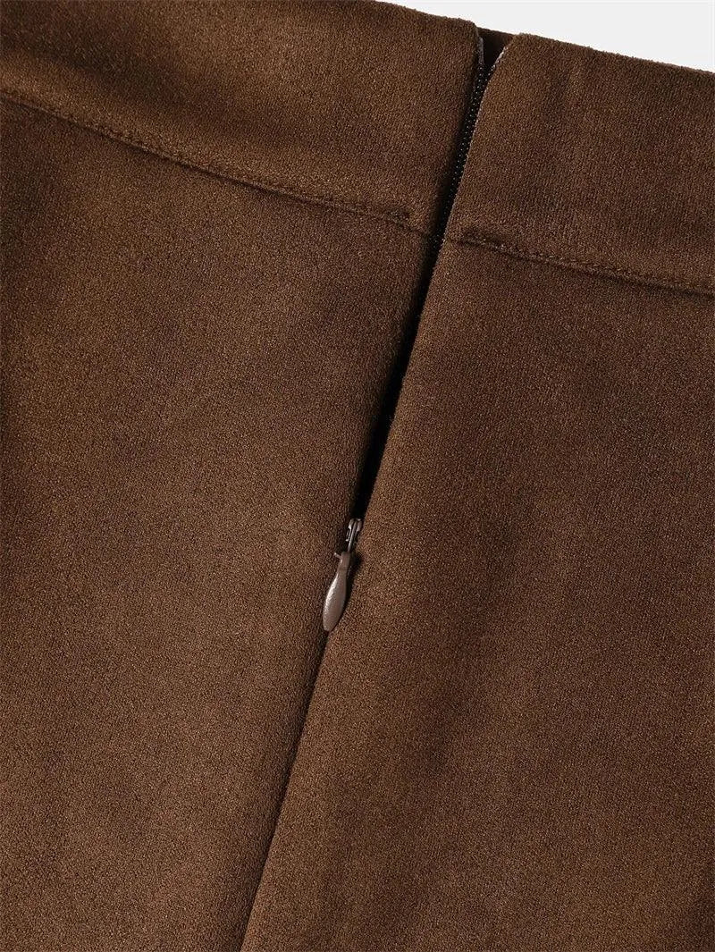 Women Mini Skirt Beaded Slit - High Waist Women Skirt