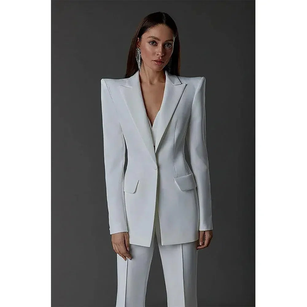 Women Pant Suit - 2-Piece Trouser Suit -Guocali