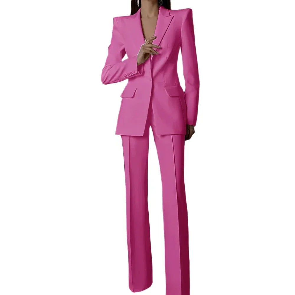 Women Pant Suit - 2-Piece Trouser Suit -Guocali