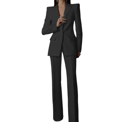 Women Pant Suit - 2-Piece Trouser Suit -Guocali