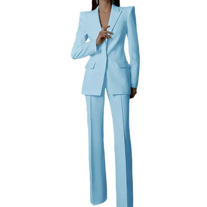 Women Pant Suit - 2-Piece Trouser Suit -Guocali