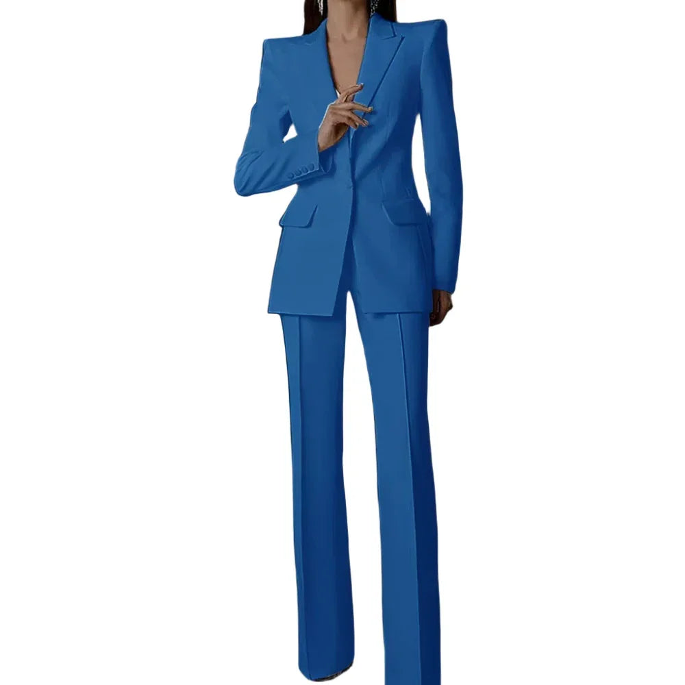 Women Pant Suit - 2-Piece Trouser Suit -Guocali