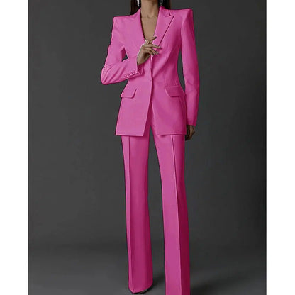 Women Pant Suit - 3-Piece Trouser Suit - Pantsuit - Guocali