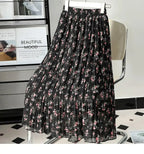 Women Pleated Skirt Fairy Style Chiffon - High Waist Midi Women Skirt
