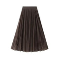Women Pleated Skirt Reversible Mesh - Midi Women Skirt