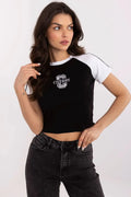 Women Raglan-Sleeves T-Shirt – Stretchable - Black, White -Guocali