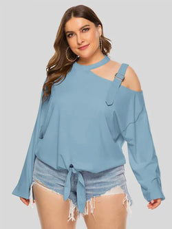 Women Round-Neck Long-Sleeves T-Shirt – Stretchable - Guocali