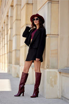 Women's Blazer - Breathable - Double-Breasted - Black -Guocali