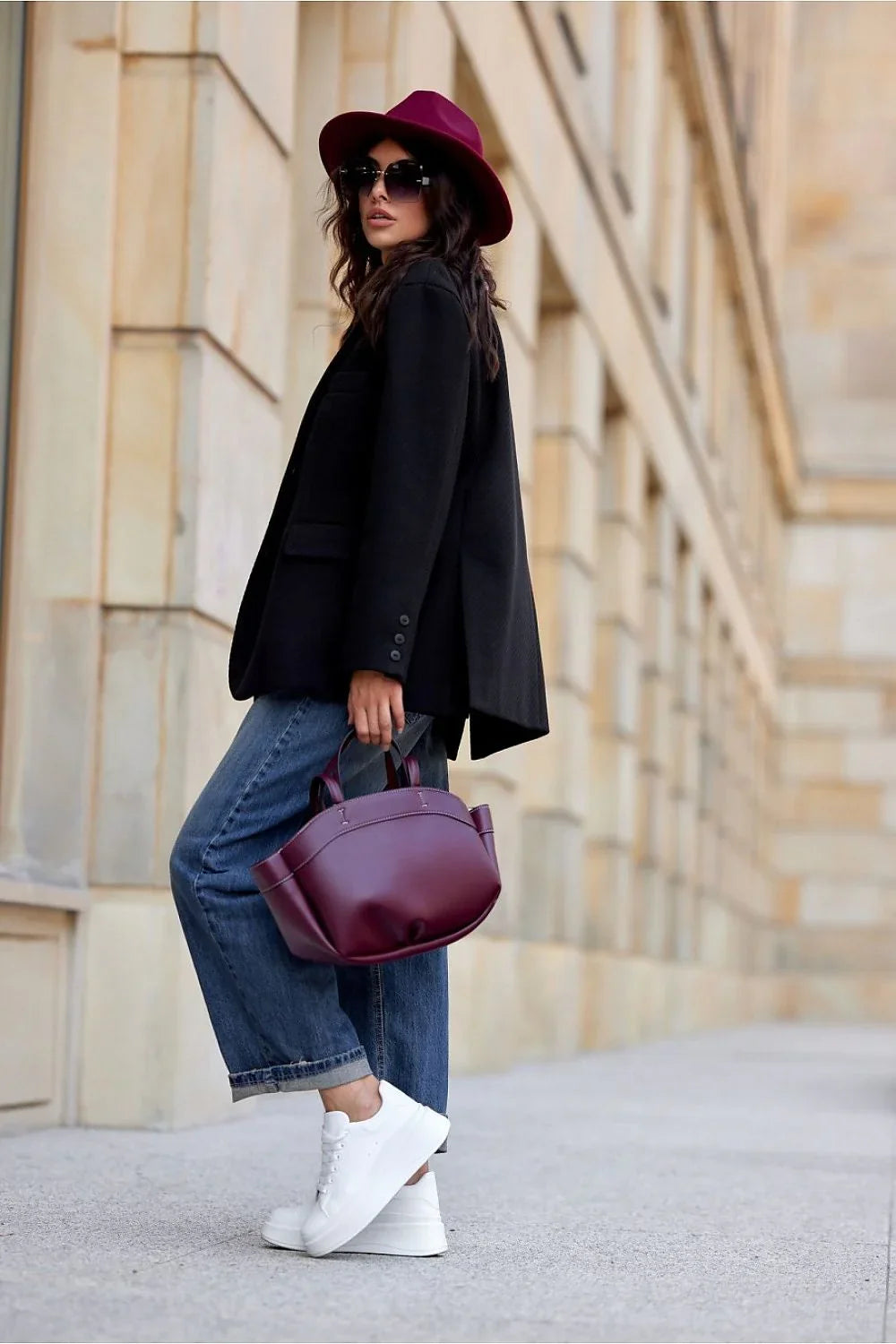 Women's Blazer - Lightweight - Button - Black -Guocali