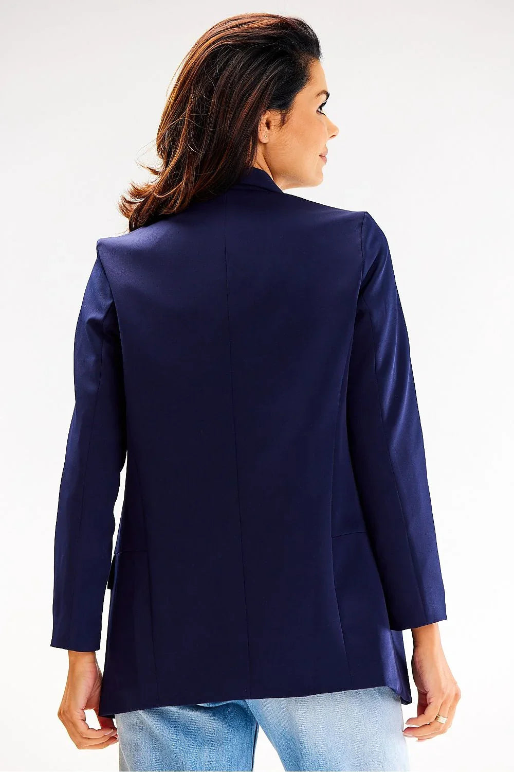 Women's Blazer - Stretchable - Slip-On - Navy -Guocali