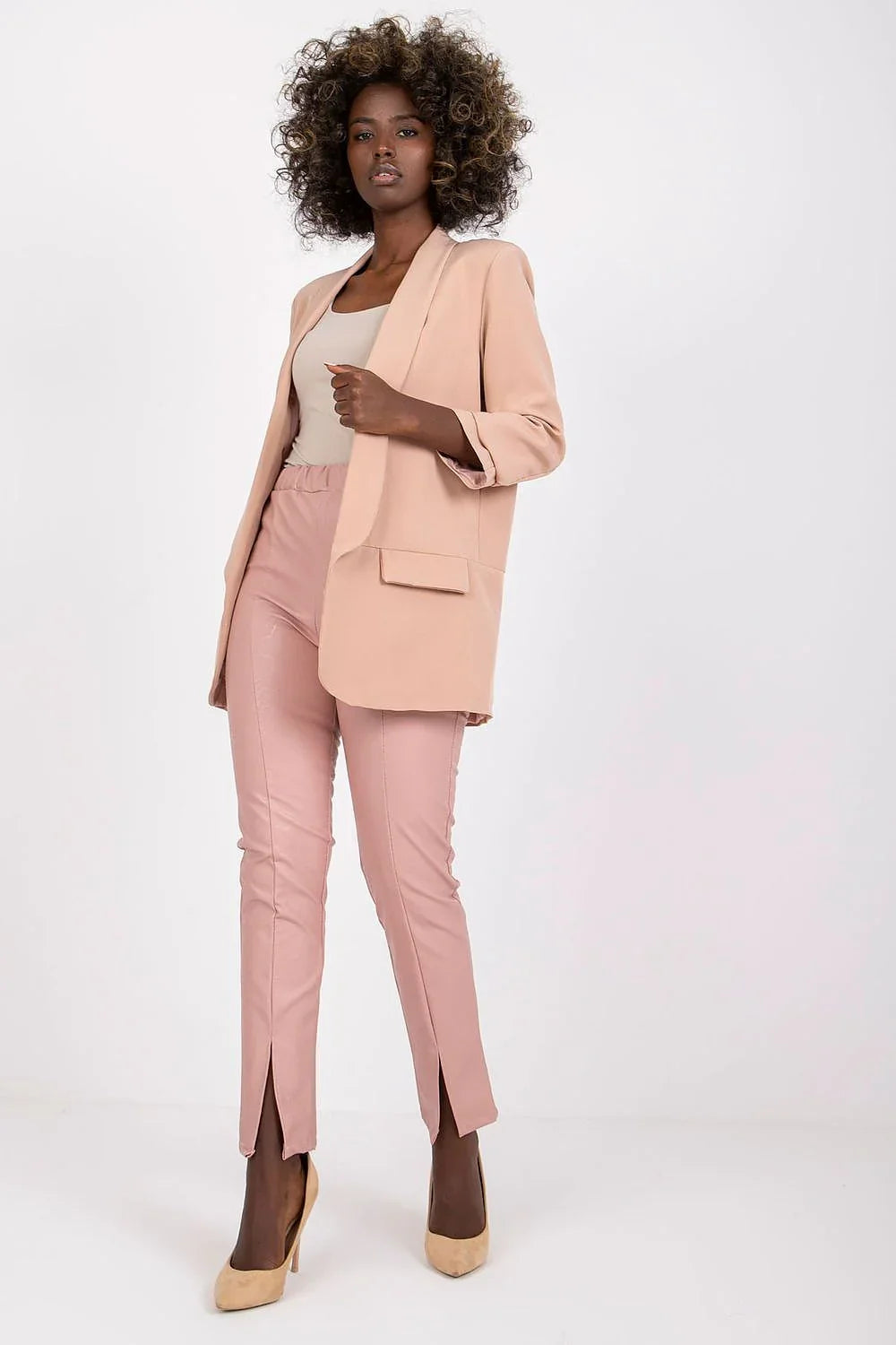 Women's Blazer - Stretchable - Slip-On - Pink -Guocali