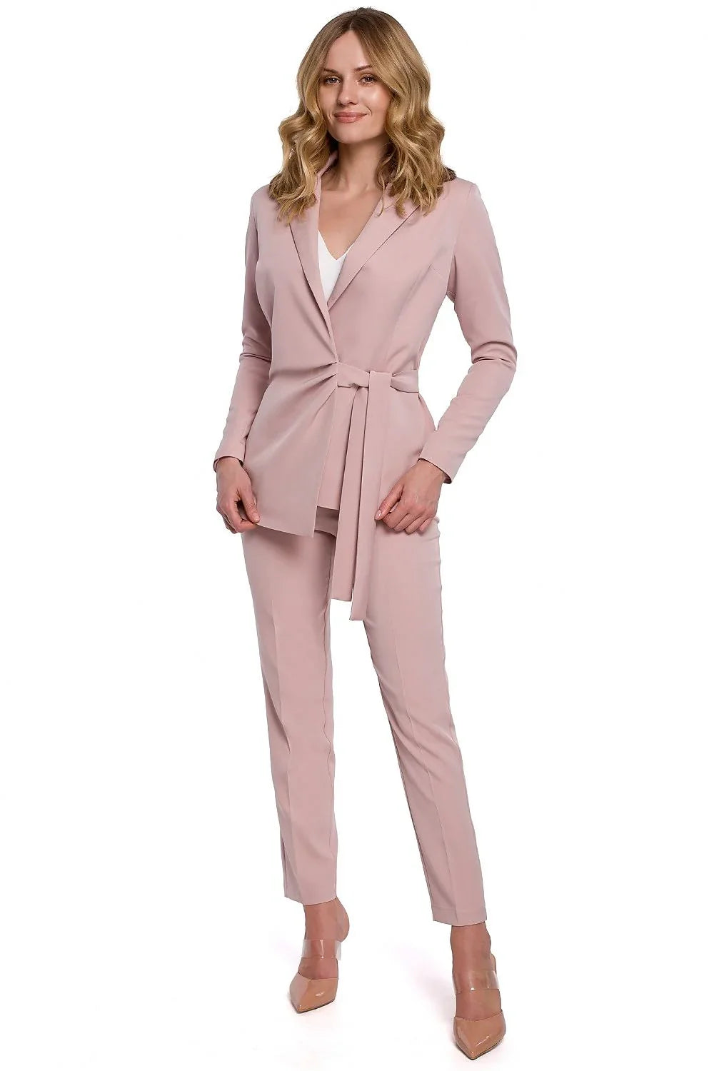 Women's Blazer - Stretchable - Wrap - Pink -Guocali