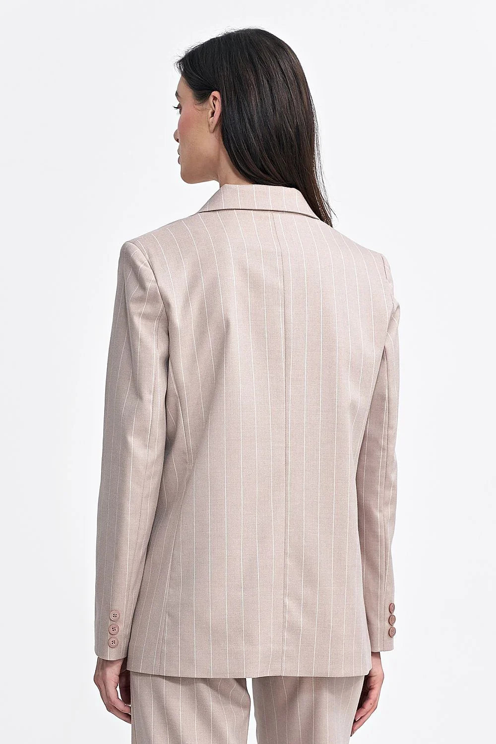 Women’s Blazer - Structured - Double-Breasted - Beige -Guocali