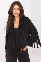 Women's Cropped Jacket - Lightweight Boho - Red