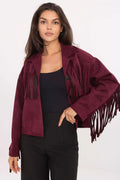 Women's Cropped Jacket - Lightweight Chic - Brown