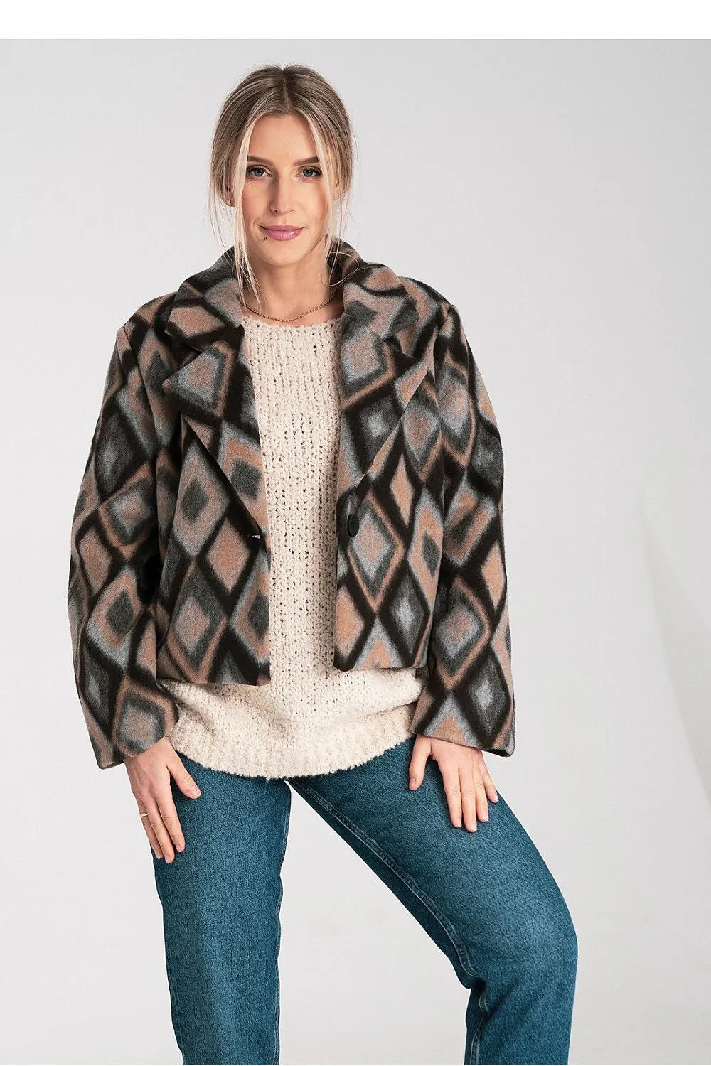 Women's Cropped Jacket - Lightweight Chic, Black