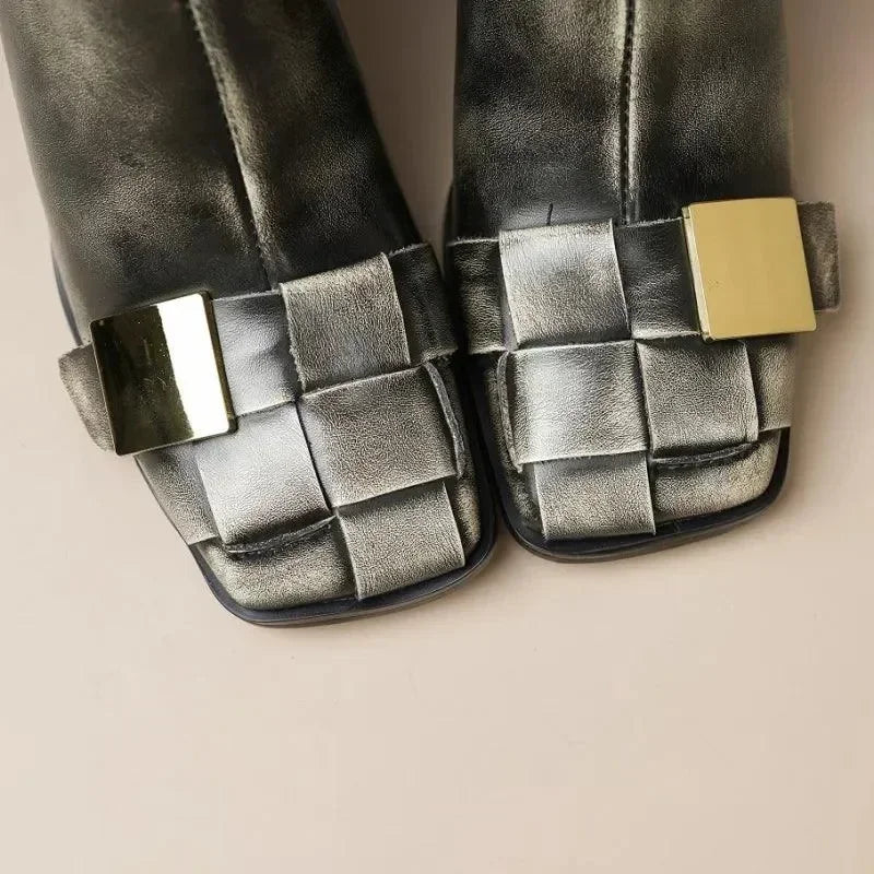 Women's Leather Ankle Boots -Guocali