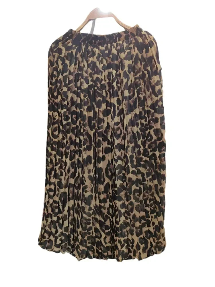 Women's Leopard Print Skirt - Bohemian Elegant Casual -Guocali