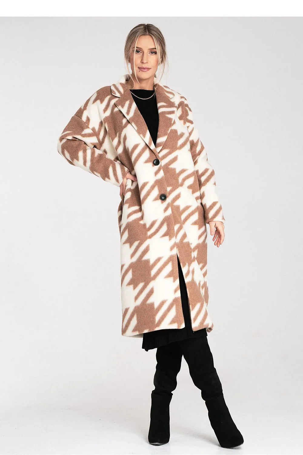 Women's Overcoat - With Pockets Chic, White