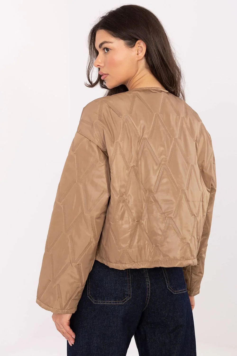 Women's Quilted Jacket - Lightweight Elegant - Brown