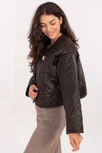 Women's Quilted Jacket - Lightweight Elegant - Brown