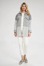 Women's Shacket - Lightweight Minimalist, Chic - Gray