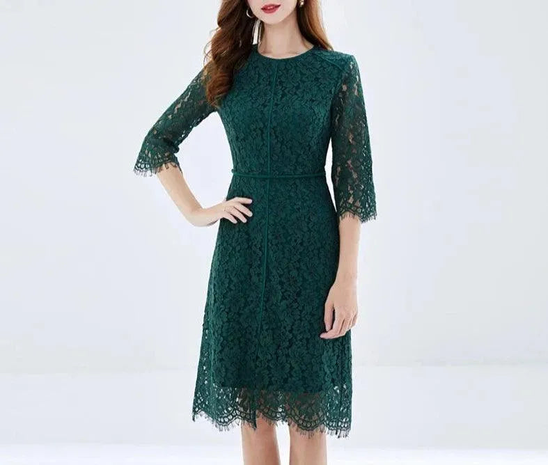 Women’s Slim Medium Length Hip Dress -Guocali