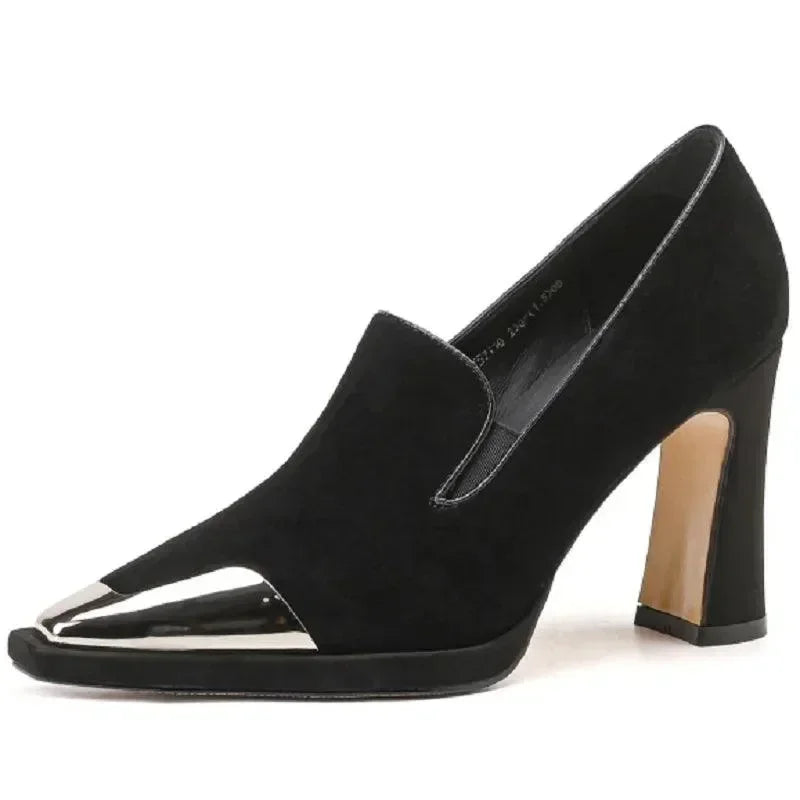 Women’s Suede Leather High Heel Pumps -Guocali