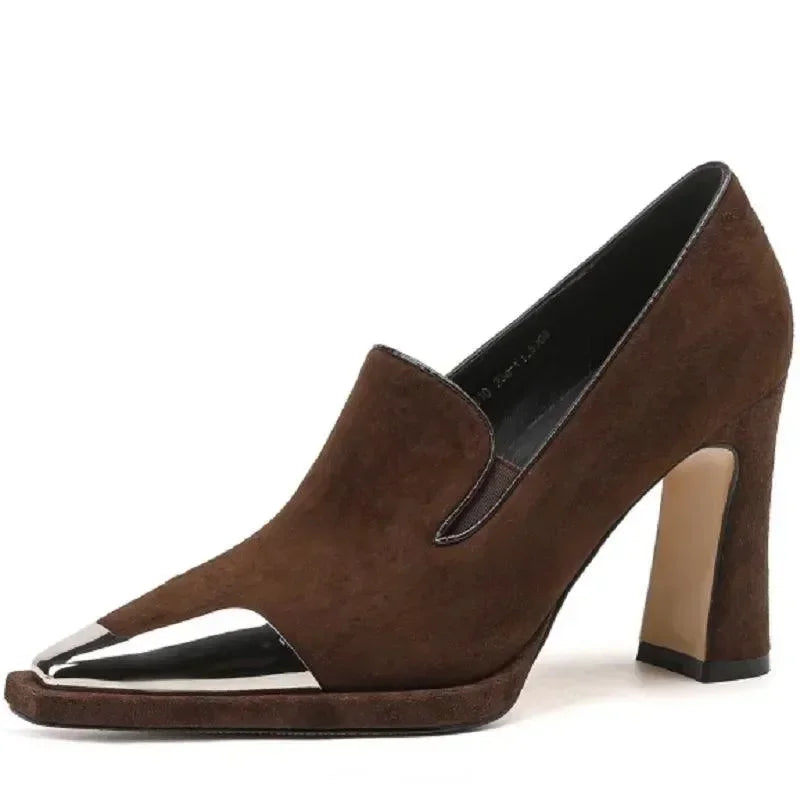 Women’s Suede Leather High Heel Pumps -Guocali