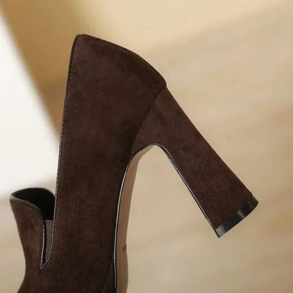 Women’s Suede Leather High Heel Pumps -Guocali
