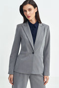 Women's Suit Jacket - Stretchable - 1-Button Blazer