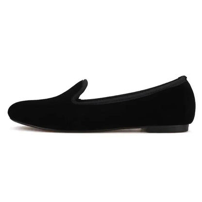 Women's Velvet Loafers Red Insoles -Guocali