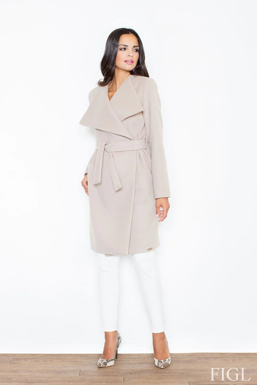 Women's Wrap Coat - With Pockets Chic, Elegant, Minimalist