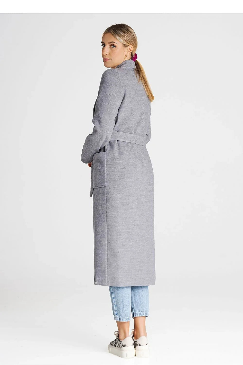 Women's Wrap Coat - With Pockets Minimalist
