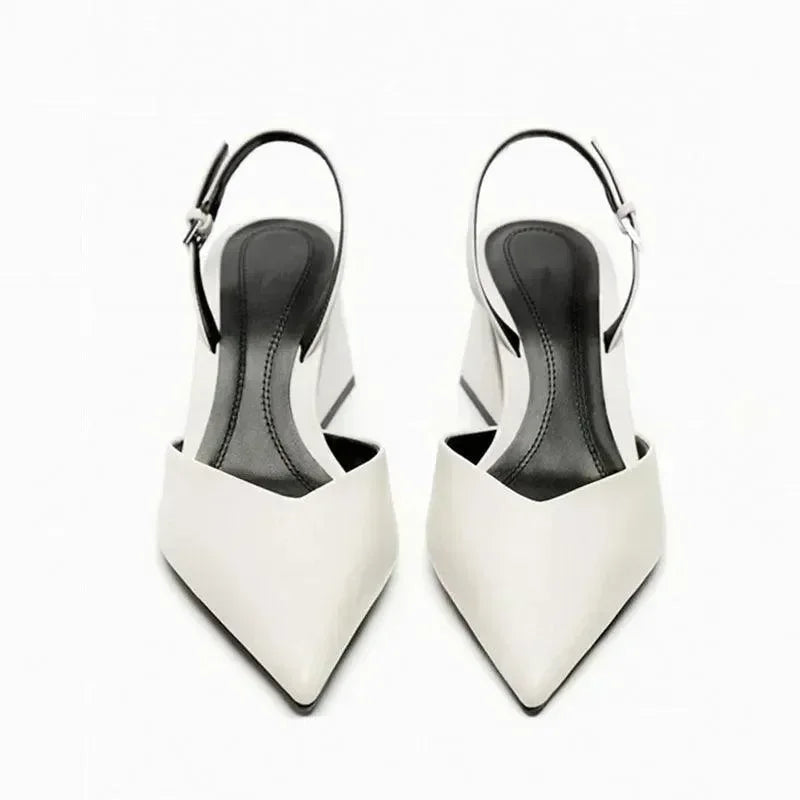 Women Sandals - Block Heels - PU Leather