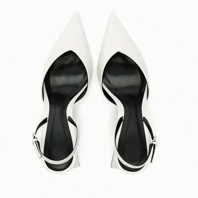 Women Sandals - Block Heels - PU Leather