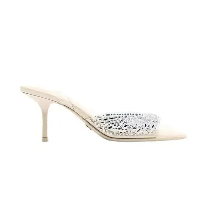 Women Sandals - Square Heels - PVC