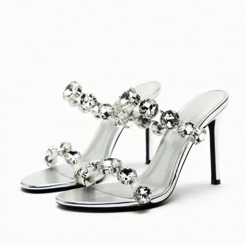 Women Sandals - Stiletto Heels - Patent Leather