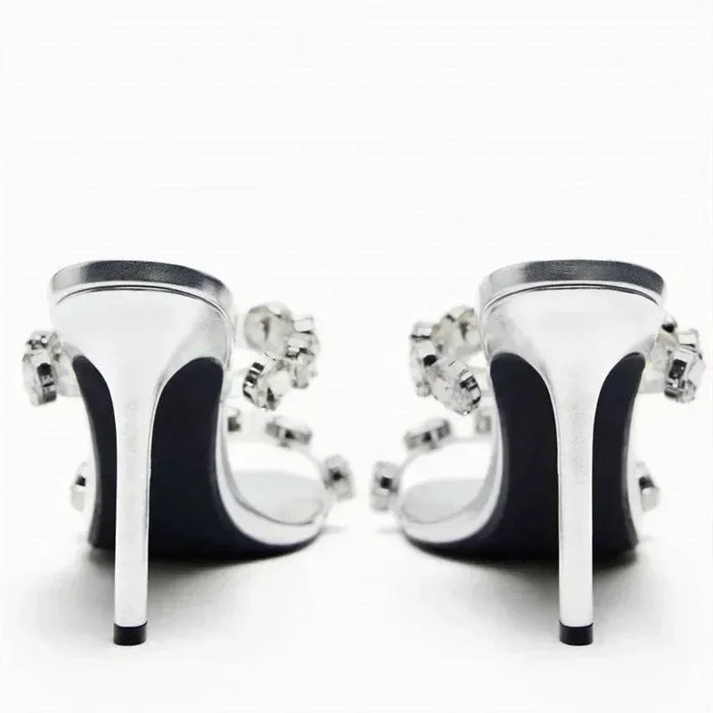 Women Sandals - Stiletto Heels - Patent Leather