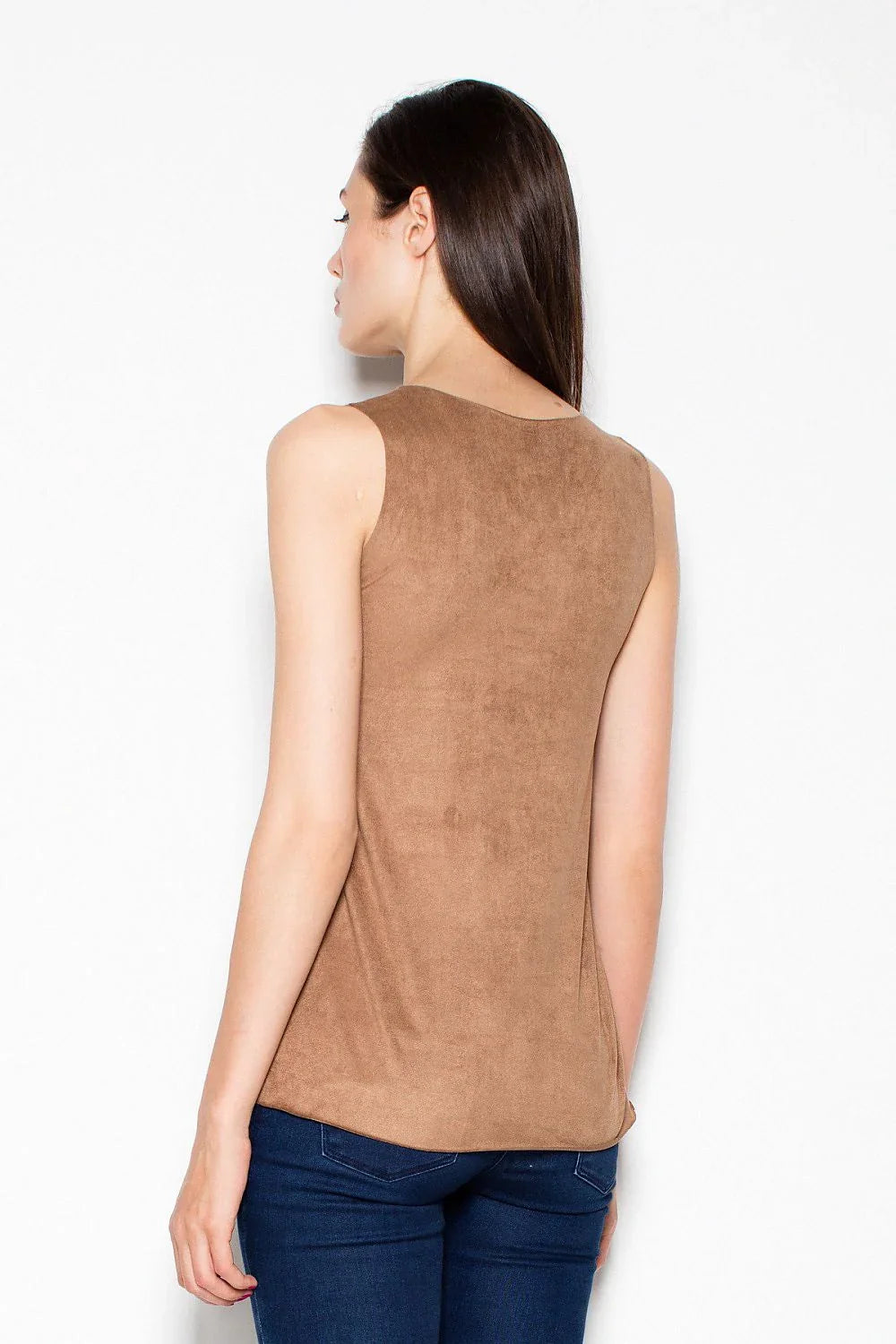 Women Sleeveless Top – Round-Neck Sleeveless Top -Guocali