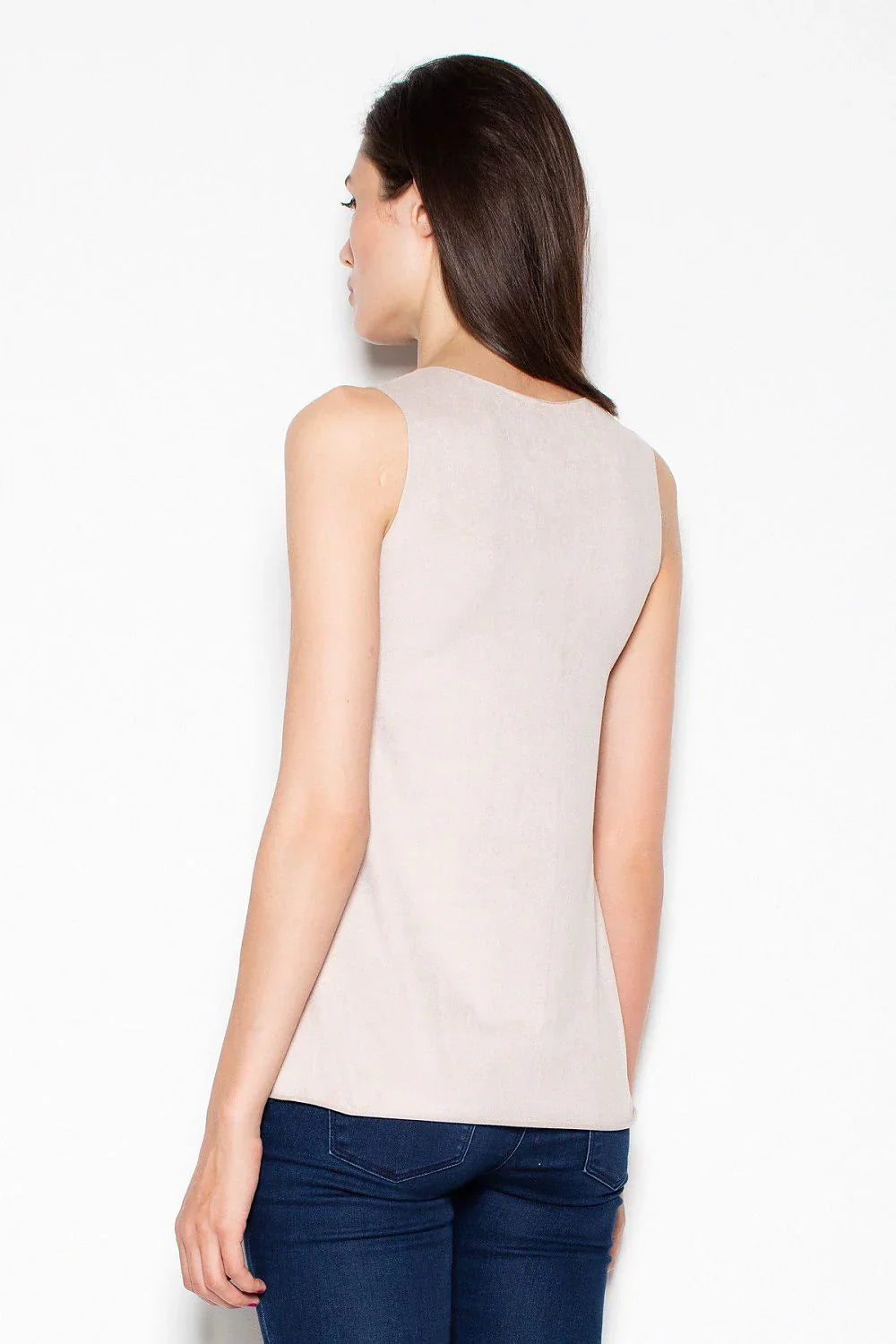 Women Sleeveless Top – Round-Neck Top -Guocali