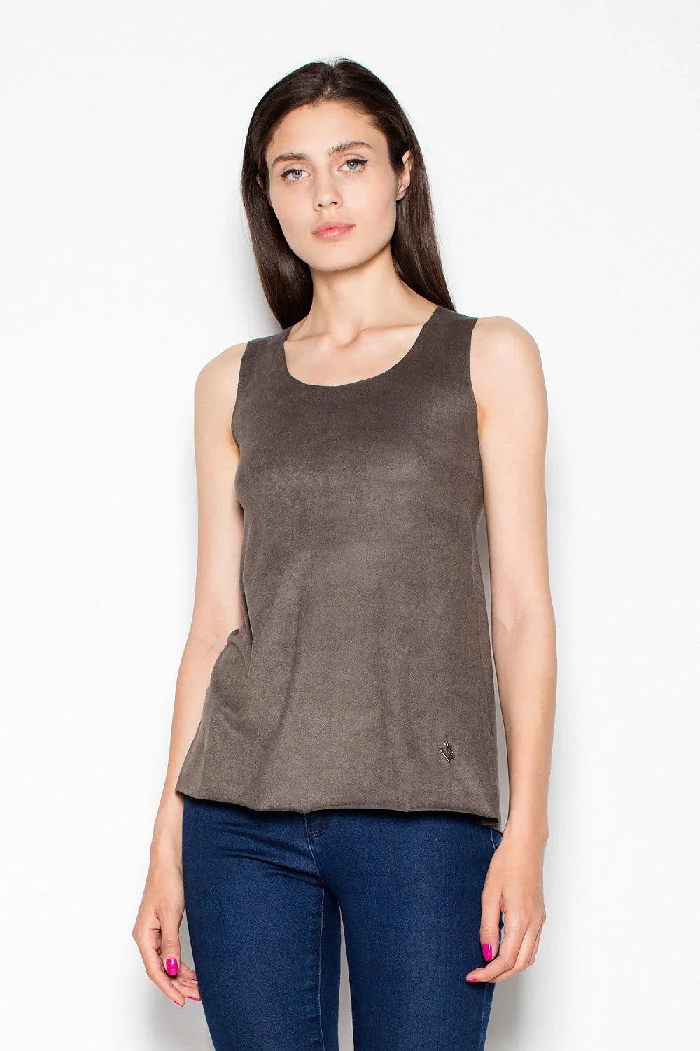 Women Sleeveless Top – Round-Neck Top -Guocali