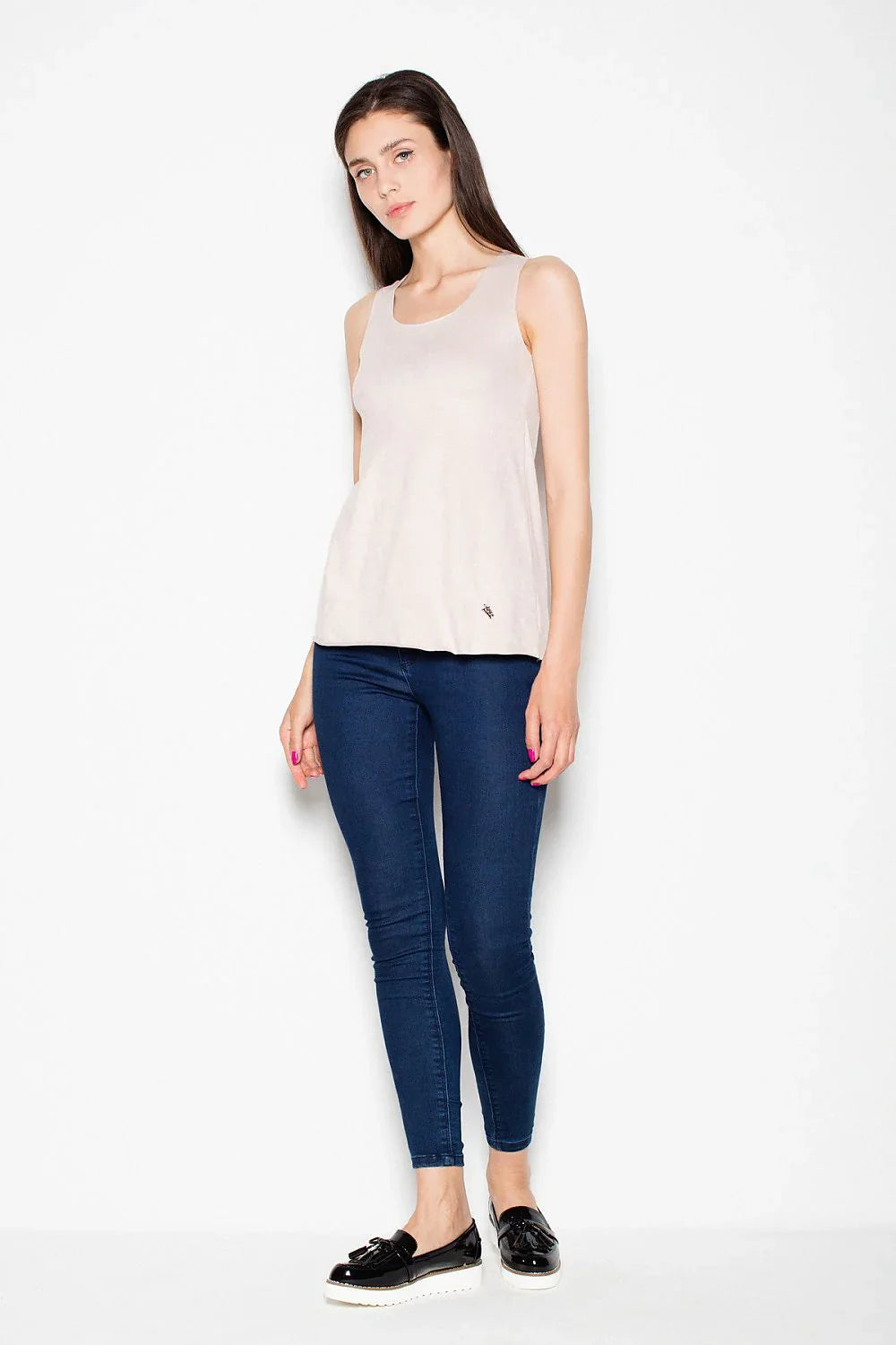 Women Sleeveless Top – Round-Neck Top -Guocali