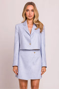 Women Blazer - Breathable - 1-Button Blue -Guocali