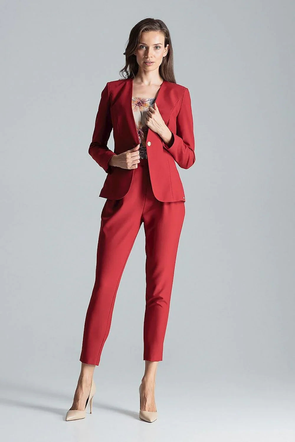 Women Suit Jacket - Lightweight - 1-Button Blazer