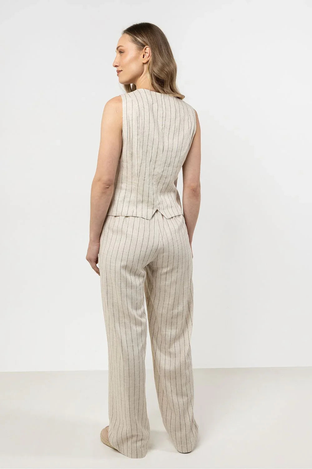 Women Suit Vest - Breathable - Sleeveless Beige -Guocali