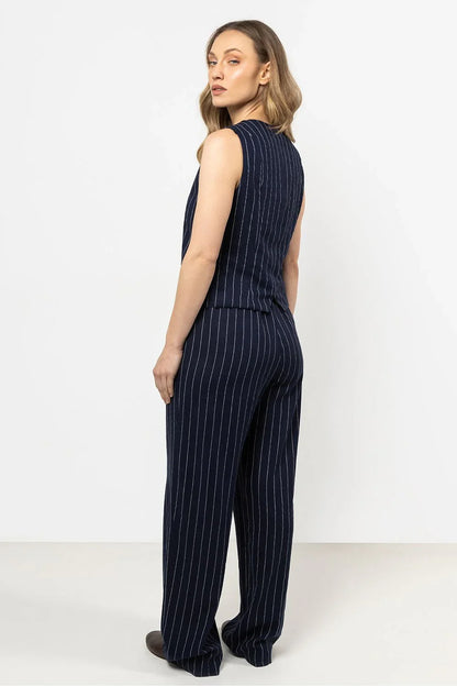 Women Suit Vest - Breathable - Sleeveless Navy -Guocali