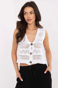 Women Suit Vest - Breathable - Sleeveless White -Guocali