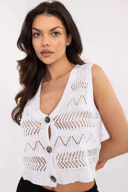 Women Suit Vest - Breathable - Sleeveless White -Guocali